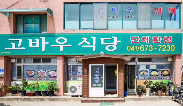 안면도 고바우 식당,민박